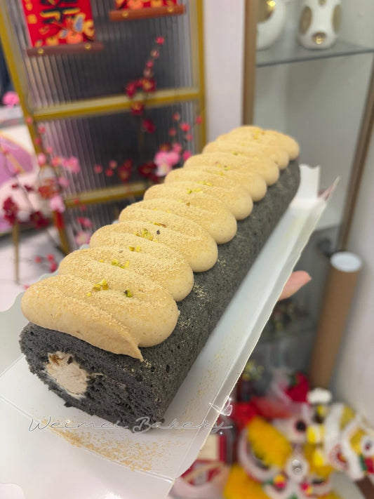 Black Sesame Soy Bean Swiss Roll 黑芝麻豆乳瑞士卷