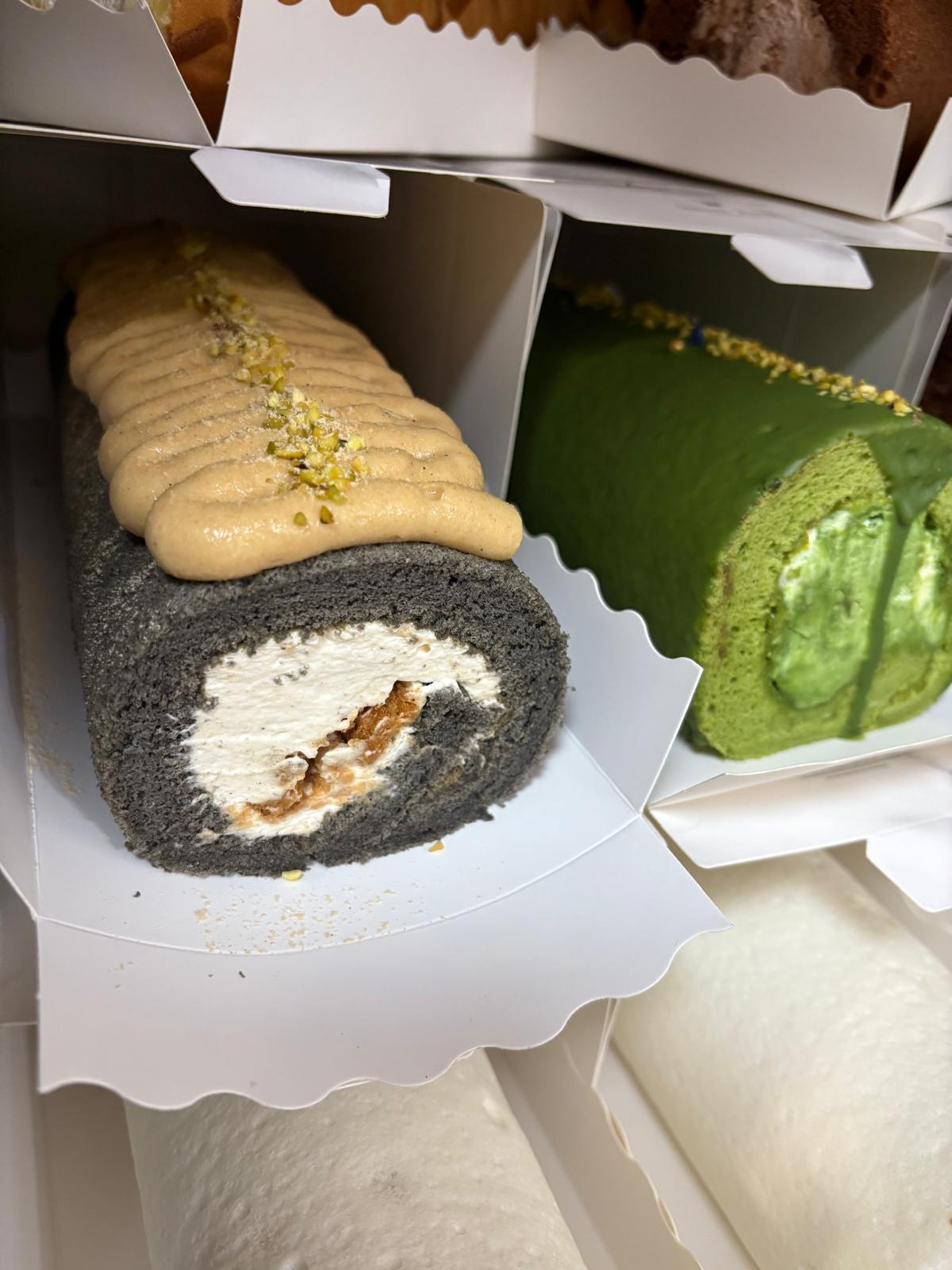 Black Sesame Soy Bean Swiss Roll 黑芝麻豆乳瑞士卷